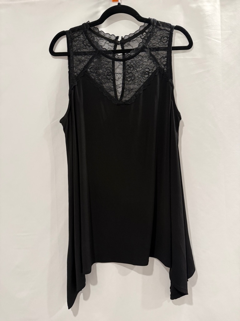 torrid Black Lace Yoke Sleeveless Tunic
